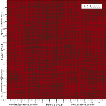 TECIDO TRICOLINE ESTAMPADO 100% ALGODÃO - NEUTRO - VERMELHO - TRTC0003