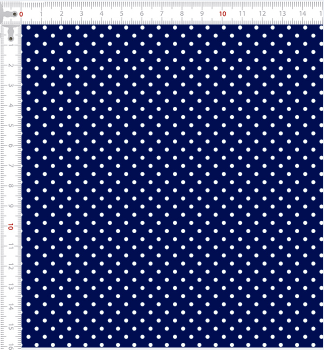 TECIDO TRICOLINE ESTAMPADO 100% ALGODÃO MINI POÁS AZUL MARINHO - TRPP0003