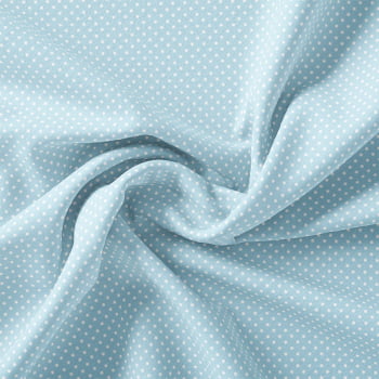 TECIDO TRICOLINE ESTAMPADO 100% ALGODÃO - POA MINI AZUL BEBÊ - TRPP0004
