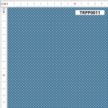 TECIDO TRICOLINE ESTAMPADO 100% ALGODÃO MINI POÁS AZUL JEANS - TRPP0011