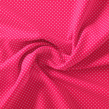 TECIDO TRICOLINE ESTAMPADO 100% ALGODÃO MINI POÁS ROSA PINK - TRPP0008