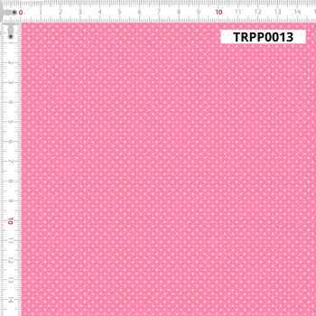 TECIDO TRICOLINE ESTAMPADO 100% ALGODÃO MINI POÁS ROSA CHICLETE - TRPP0013