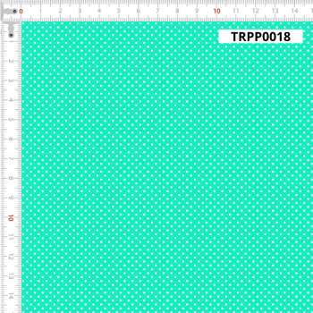 TECIDO TRICOLINE ESTAMPADO 100% ALGODÃO MINI POÁS VERDE ACQUA - TRPP0018