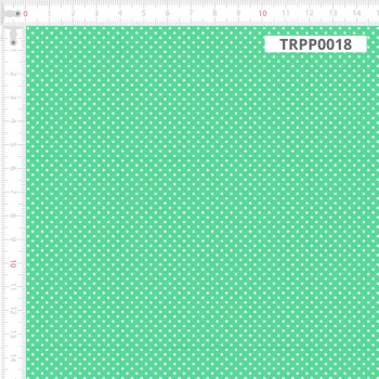 TECIDO TRICOLINE ESTAMPADO 100% ALGODÃO MINI POÁS VERDE ACQUA - TRPP0018