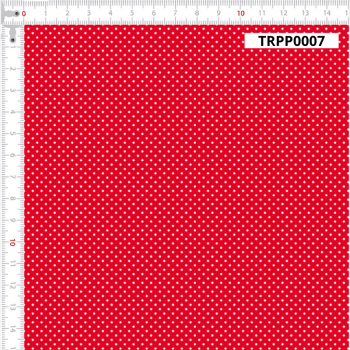 TECIDO TRICOLINE ESTAMPADO 100% ALGODÃO MINI POÁS VERMELHO CLÁSSICO - TRPP0007