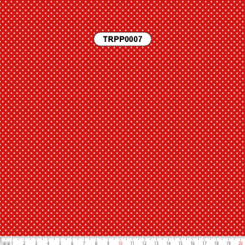 TECIDO TRICOLINE ESTAMPADO 100% ALGODÃO MINI POÁS VERMELHO CLÁSSICO - TRPP0007
