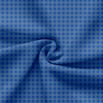 TECIDO TRICOLINE ESTAMPADO 100% ALGODÃO - XADREZ MÉDIO AZUL - TRXC0012