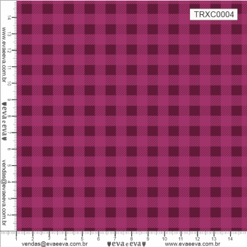 TECIDO TRICOLINE ESTAMPADO 100% ALGODÃO - XADREZ MÉDIO ROSA - TRXC0004