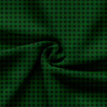 TECIDO TRICOLINE ESTAMPADO 100% ALGODÃO - XADREZ MÉDIO VERDE ESCURO - TRXC0010