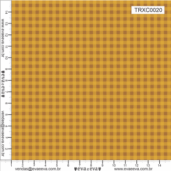 TECIDO TRICOLINE ESTAMPADO 100% ALGODÃO - XADREZ PEQUENO AMARELO - TRXC0020