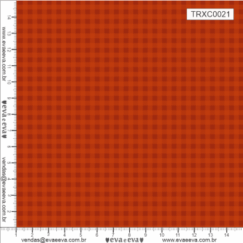 TECIDO TRICOLINE ESTAMPADO 100% ALGODÃO - XADREZ PEQUENO LARANJA - TRXC0021