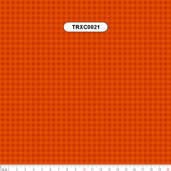 TECIDO TRICOLINE ESTAMPADO 100% ALGODÃO - XADREZ PEQUENO LARANJA - TRXC0021
