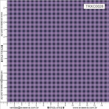 TECIDO TRICOLINE ESTAMPADO 100% ALGODÃO - XADREZ PEQUENO LILÁS - TRXC0028