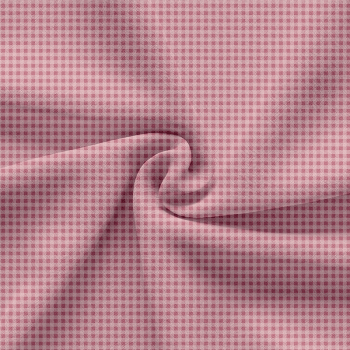 TECIDO TRICOLINE ESTAMPADO 100% ALGODÃO - XADREZ PEQUENO ROSA CLARO - TRXC0016
