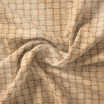 TECIDO TRICOLINE EXCLUSIVO 100% ALGODÃO - CESTARIA CHIC - TEXTURA PALHA 3D BEGE - DGCE916501T