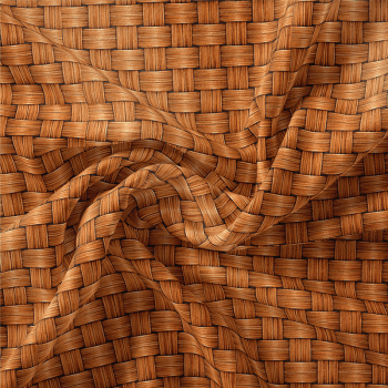 TECIDO TRICOLINE EXCLUSIVO 100% ALGODÃO - CESTARIA CHIC - TEXTURA PALHA 3D CARAMELO - DGCE916502T