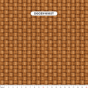 TECIDO TRICOLINE EXCLUSIVO 100% ALGODÃO - CESTARIA CHIC - TEXTURA PALHA 3D CARAMELO - DGCE916502T
