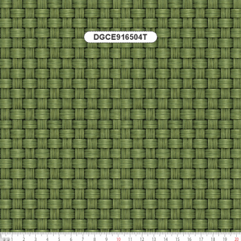 TECIDO TRICOLINE EXCLUSIVO 100% ALGODÃO - CESTARIA CHIC - TEXTURA PALHA 3D VERDE - DGCE916504T