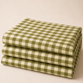 Tecido Tricoline Xadrez Verde Oliva 100% Algodão – Feira da Fazenda DGXC917170