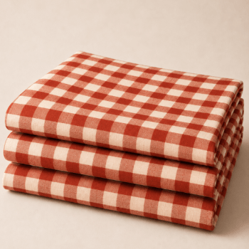Tecido Tricoline Xadrez Vermelho Brick 100% Algodão – Feira da Fazenda DGXC917171