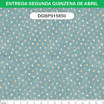 TECIDO TRICOLINE EXCLUSIVO 100% ALGODÃO - FLORESTA ENCANTADA - BOLINHAS E POÁS - DGBP915850