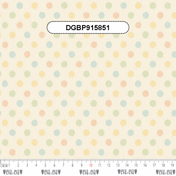 TECIDO TRICOLINE EXCLUSIVO 100% ALGODÃO - FLORESTA ENCANTADA - BOLINHAS E POÁS - DGBP915851