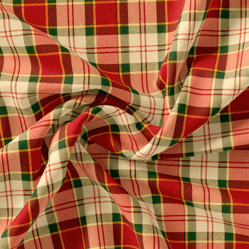 TECIDO TRICOLINE EXCLUSIVO 100% ALGODÃO - MAGIA DE NATAL - XADREZ DE NATAL - DGXM914991