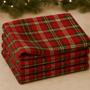 TECIDO TRICOLINE EXCLUSIVO 100% ALGODÃO - MAGIA DE NATAL - XADREZ DE NATAL - DGXM914992