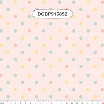 TECIDO TRICOLINE EXCLUSIVO 100% ALGODÃO - PÁSCOA DOS COELHINHOS - BOLINHAS E POÁS - DGBP915852