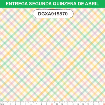 TECIDO TRICOLINE EXCLUSIVO 100% ALGODÃO - PÁSCOA DOS COELHINHOS - XADREZ AQUARELA - DGXA915870 TECIDO TRICOLINE EXCLUSIVO 100% ALGODÃO - PÁSCOA DOS COELHINHOS - XADREZ AQUARELA - DGXA915870