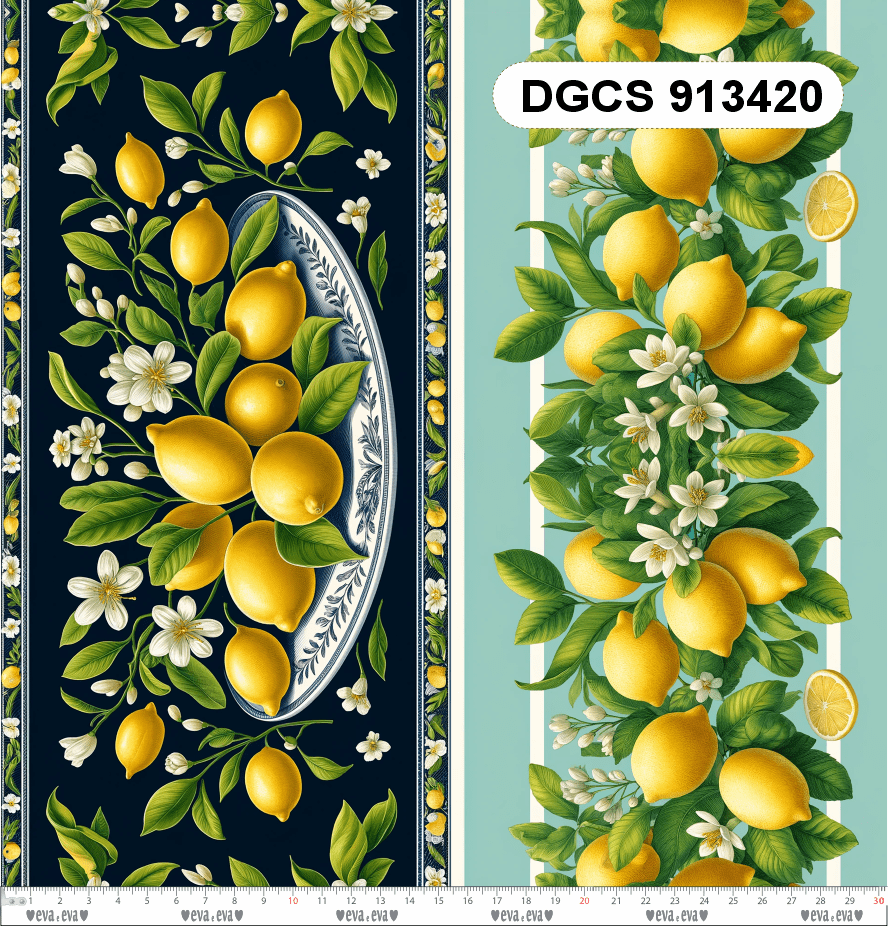 Explore a coleção Charme Siciliano com estampas elegantes de limões e flores. Ideal para costura criativa e decoração com sofisticação mediterrânea.