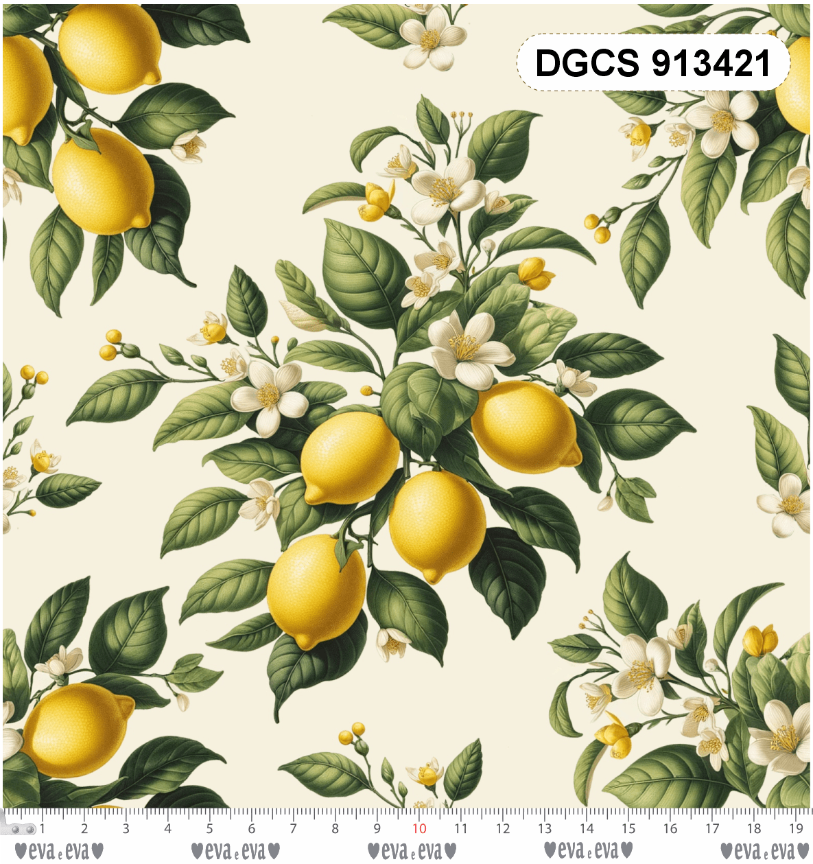 Explore a coleção Charme Siciliano com estampas elegantes de limões e flores. Ideal para costura criativa e decoração com sofisticação mediterrânea.