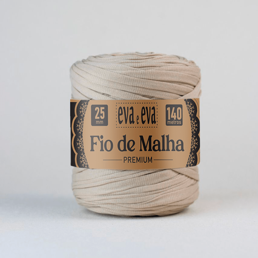 FIO DE MALHA PREMIUM EVA E EVA 25MM BEGE - FIOMA-28