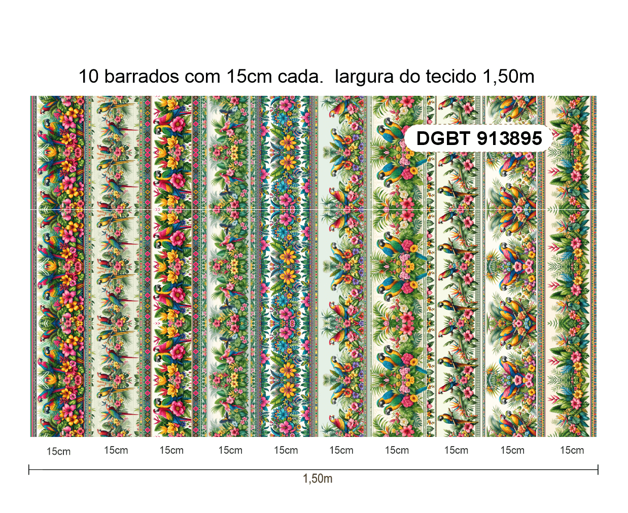 Coleção Beleza Tropical: Estampas Vibrantes em Tricoline 100% Algodão