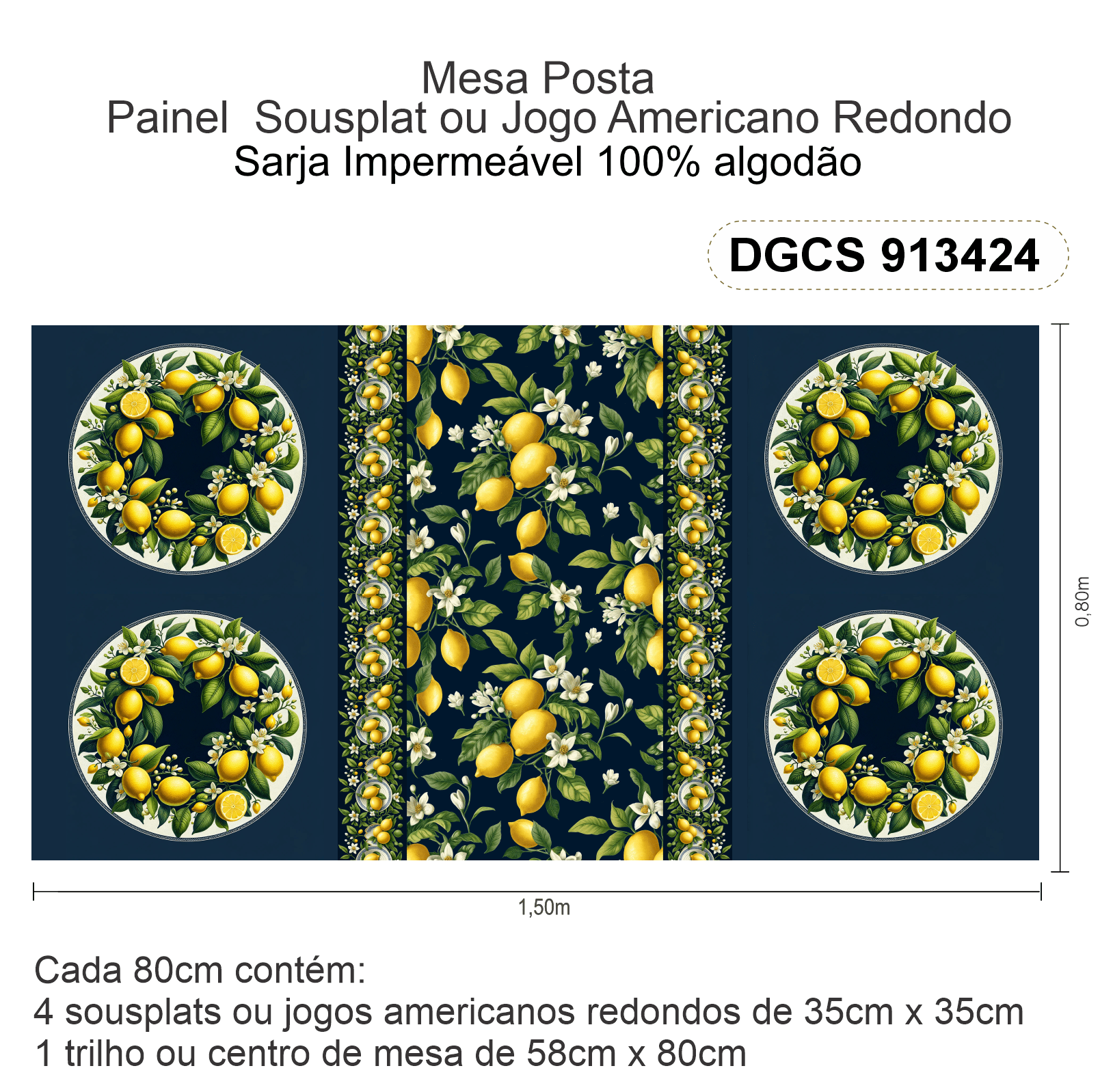 Explore a coleção Charme Siciliano com estampas elegantes de limões e flores. Ideal para costura criativa e decoração com sofisticação mediterrânea.