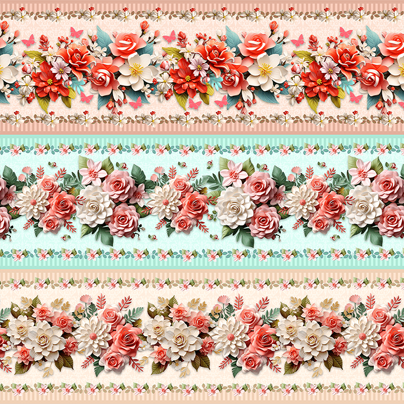 TECIDO TRICOLINE ESTAMPADO DIGITAL EXCLUSIVO 100% ALGODÃO - MAGIA FLORAL - FLORAL - DGMF912453