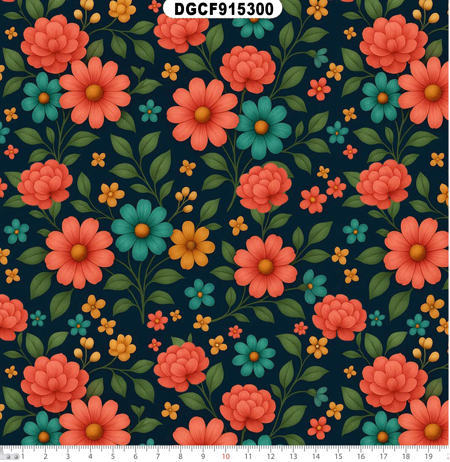 TECIDO TRICOLINE EXCLUSIVO 100% ALGODÃO - CAMINHO DAS FLORES - FLORAL - DGCF915300