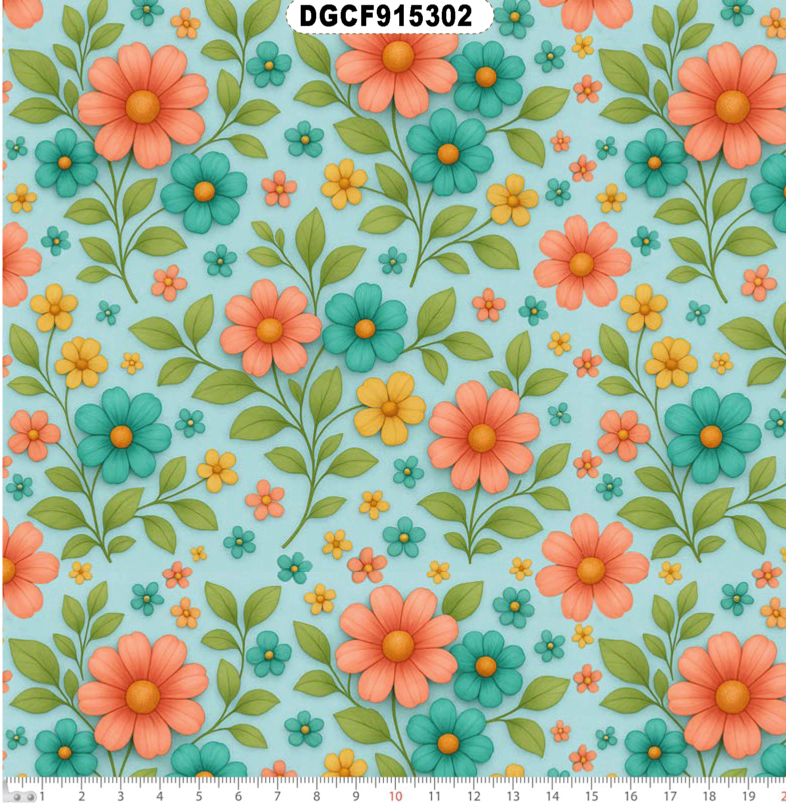 TECIDO TRICOLINE EXCLUSIVO 100% ALGODÃO - CAMINHO DAS FLORES - FLORAL - DGCF915302