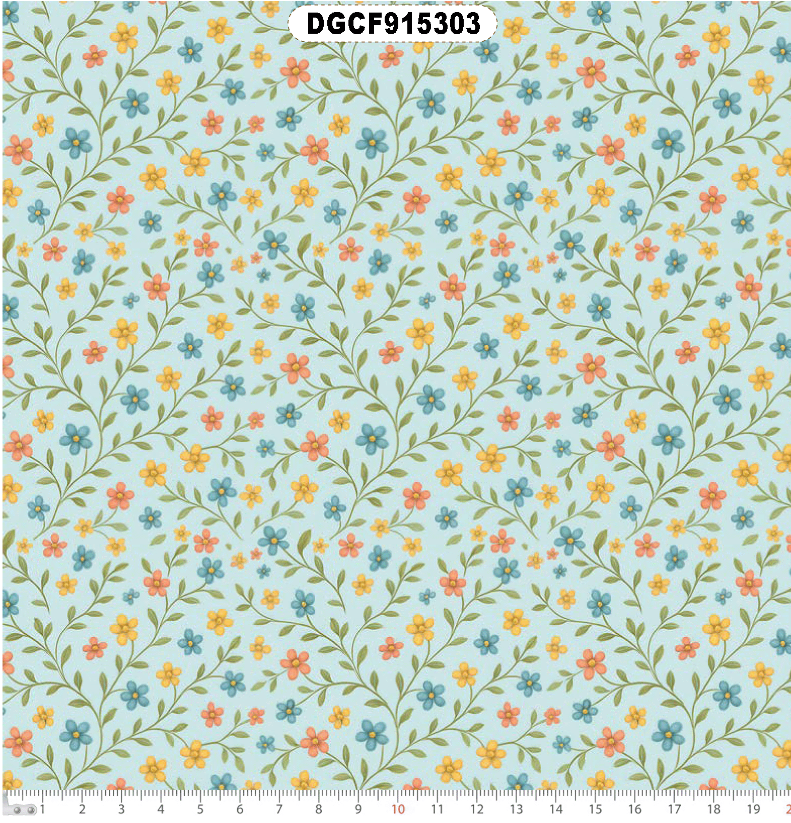 TECIDO TRICOLINE EXCLUSIVO 100% ALGODÃO - CAMINHO DAS FLORES - FLORAL - DGCF915303