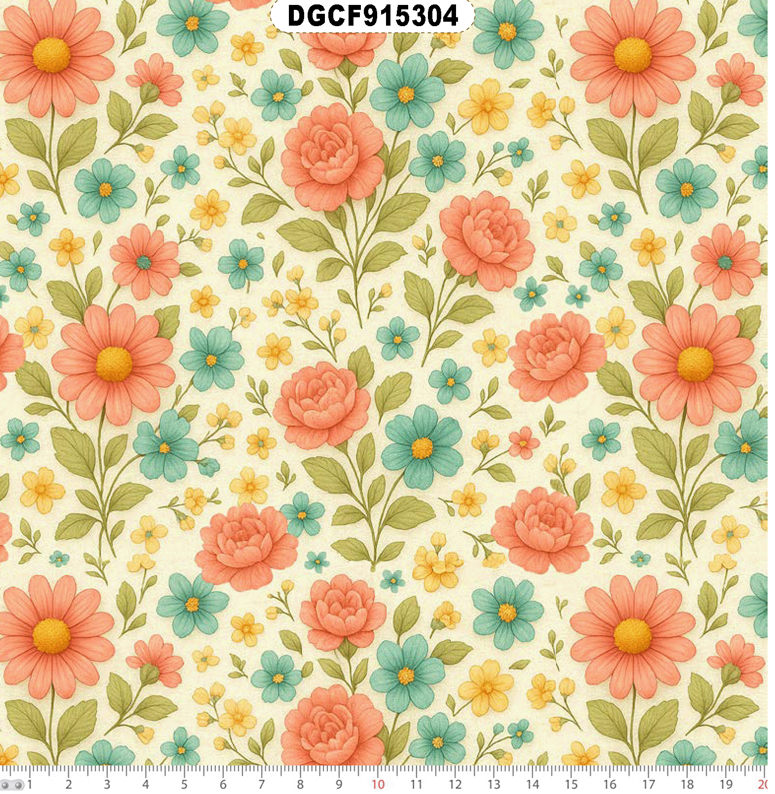 TECIDO TRICOLINE EXCLUSIVO 100% ALGODÃO - CAMINHO DAS FLORES - FLORAL - DGCF915304