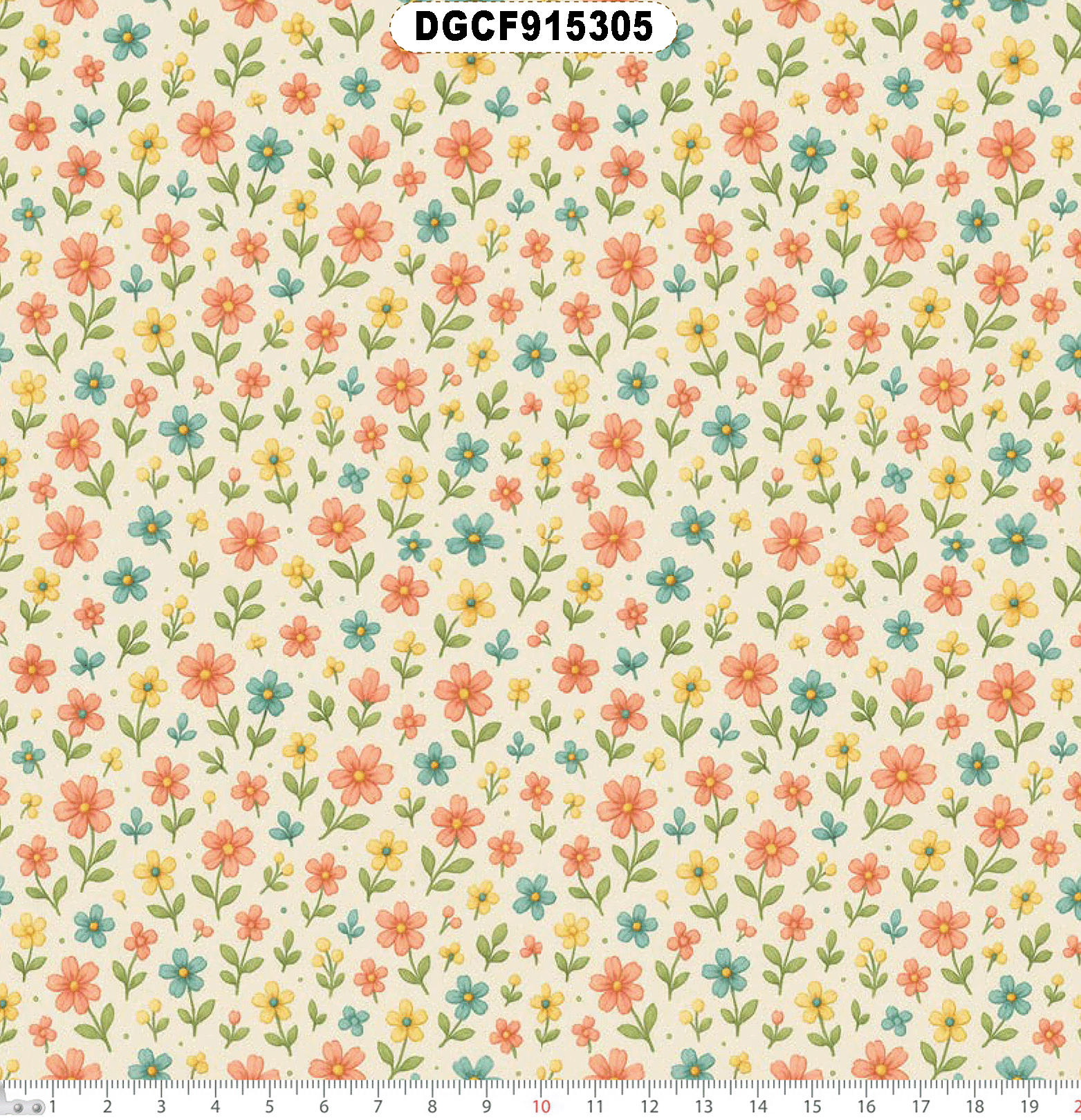 TECIDO TRICOLINE EXCLUSIVO 100% ALGODÃO - CAMINHO DAS FLORES - FLORAL - DGCF915305