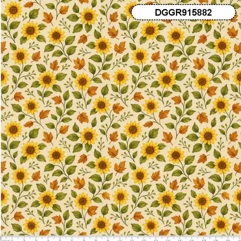 TECIDO TRICOLINE EXCLUSIVO 100% ALGODÃO - CAMPOS DE GIRASSOL - FLORAL - DGGR915882