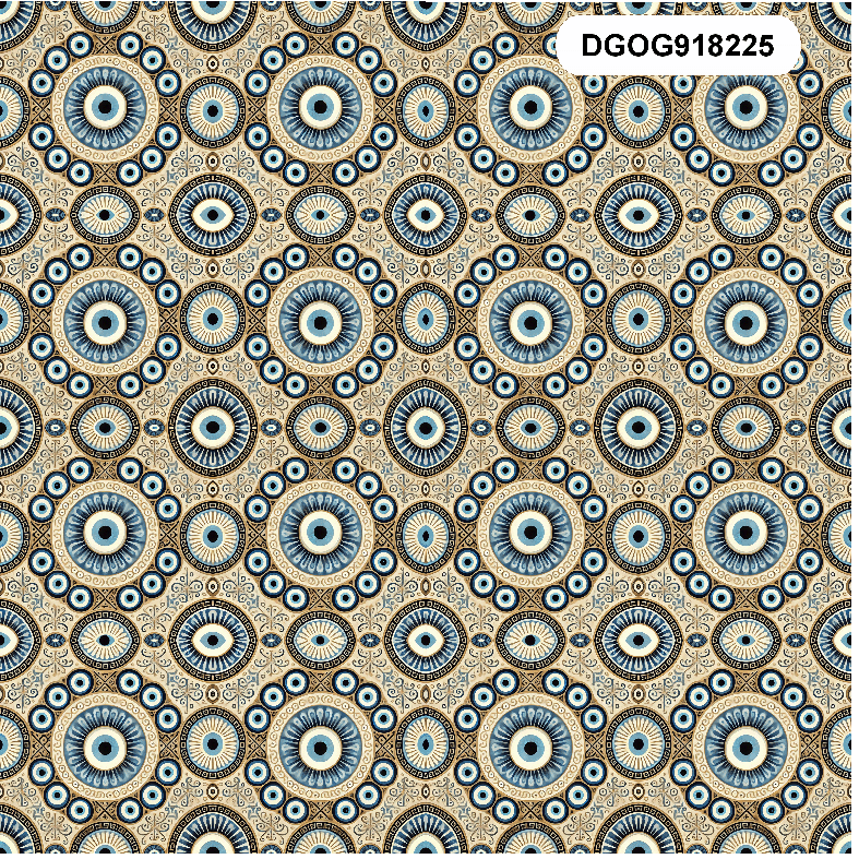 TECIDO TRICOLINE EXCLUSIVO 100% ALGODÃO - OLHO GREGO - GEOMETRICO - DGOG918225