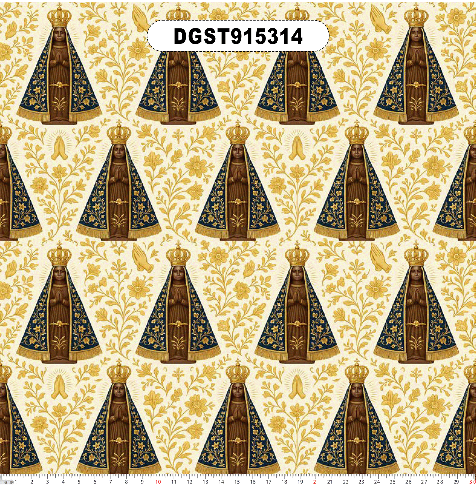 TECIDO TRICOLINE EXCLUSIVO 100% ALGODÃO - NOSSA SENHORA APARECIDA - RELIGIOSO - DGST915314