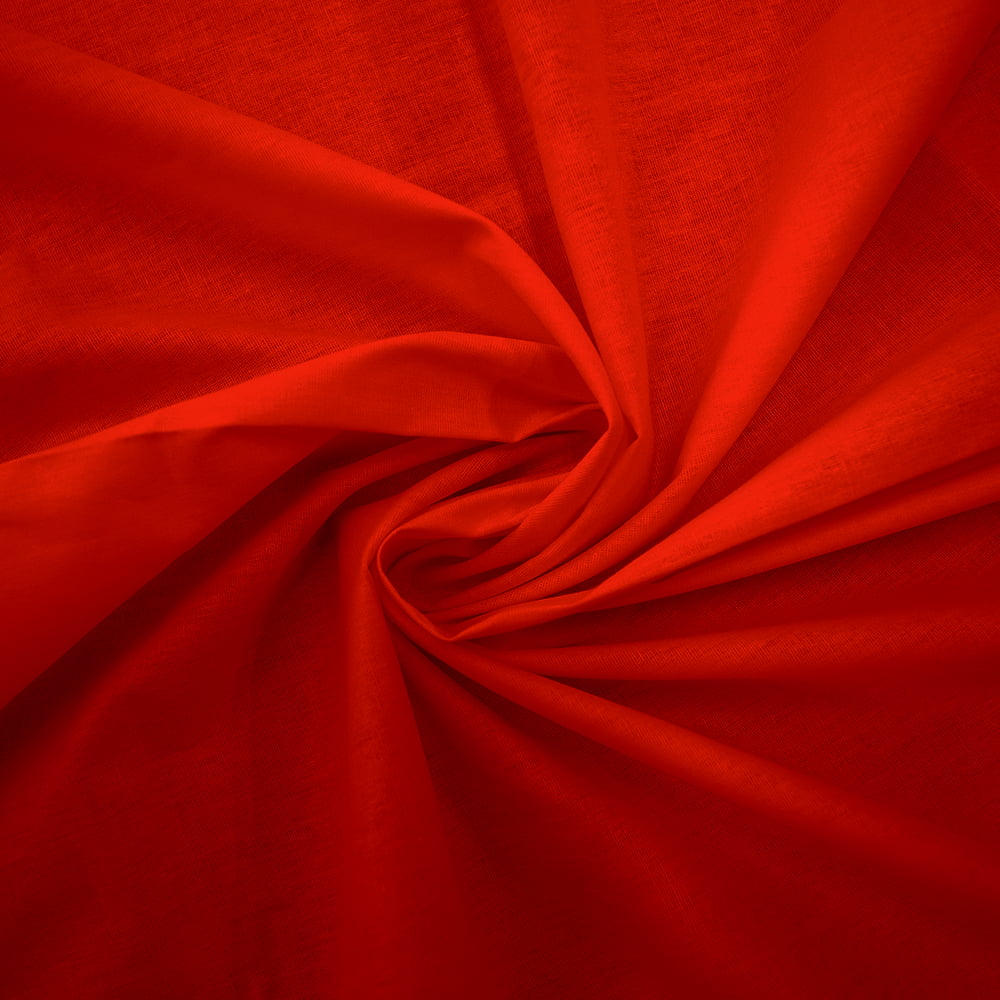 TECIDO TRICOLINE LISO VERMELHO FOGO 100% ALGODÃO - TRLI40060