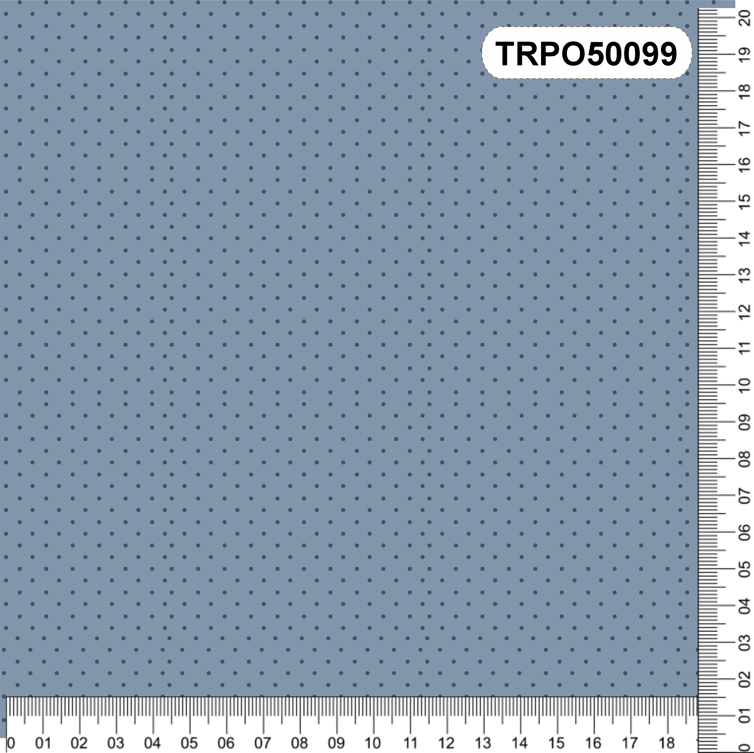 TECIDO TRICOLINE 100% ALGODÃO POÁS AZUL - TRPO50099