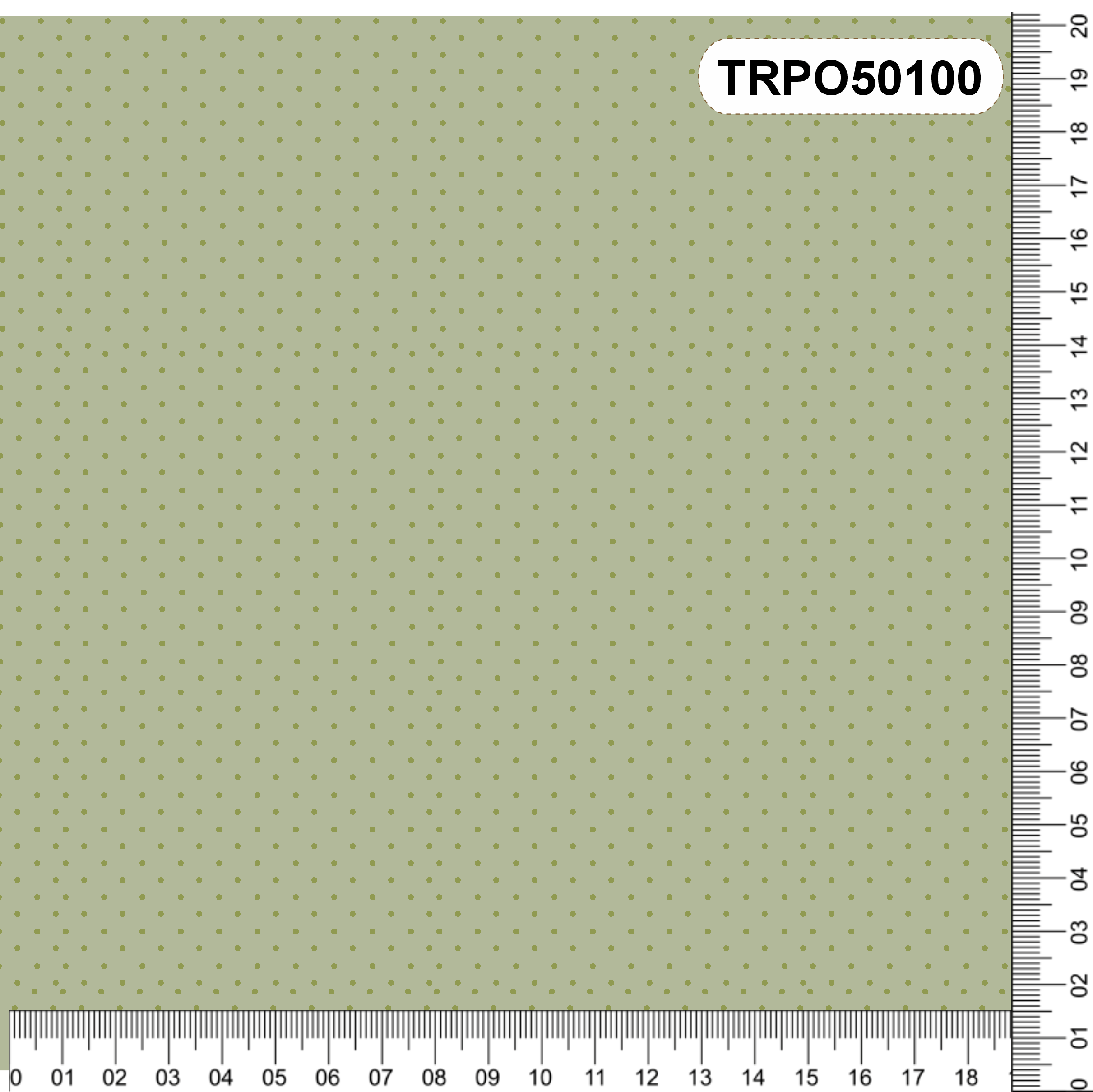 TECIDO TRICOLINE 100% ALGODÃO POÁS VERDE - TRPO50100