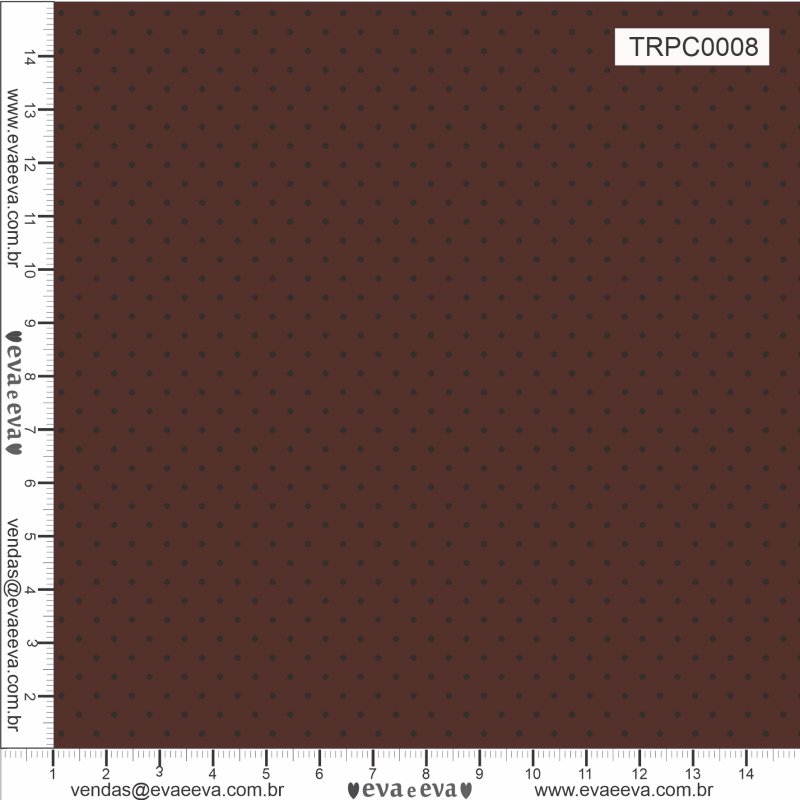 TECIDO TRICOLINE ESTAMPADO 100% ALGODÃO MINI POÁS MARROM - TRPC0008