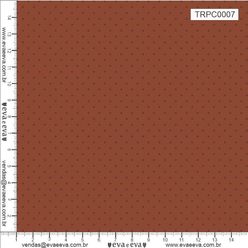 TECIDO TRICOLINE ESTAMPADO 100% ALGODÃO MINI POÁS TERRACOTA - TRPC0007