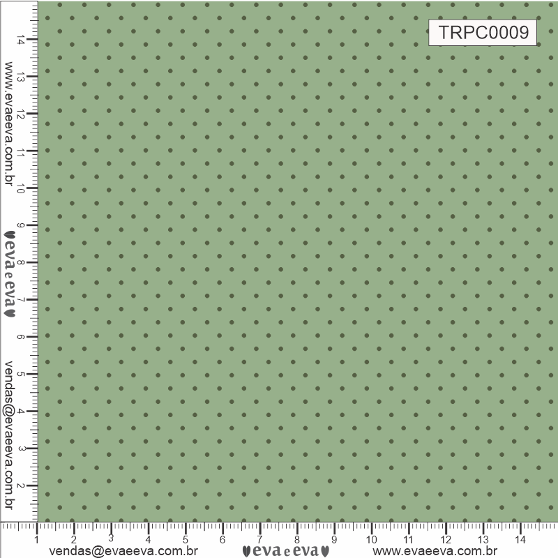 TECIDO TRICOLINE ESTAMPADO 100% ALGODÃO MINI POÁS VERDE CLARO - TRPC0009